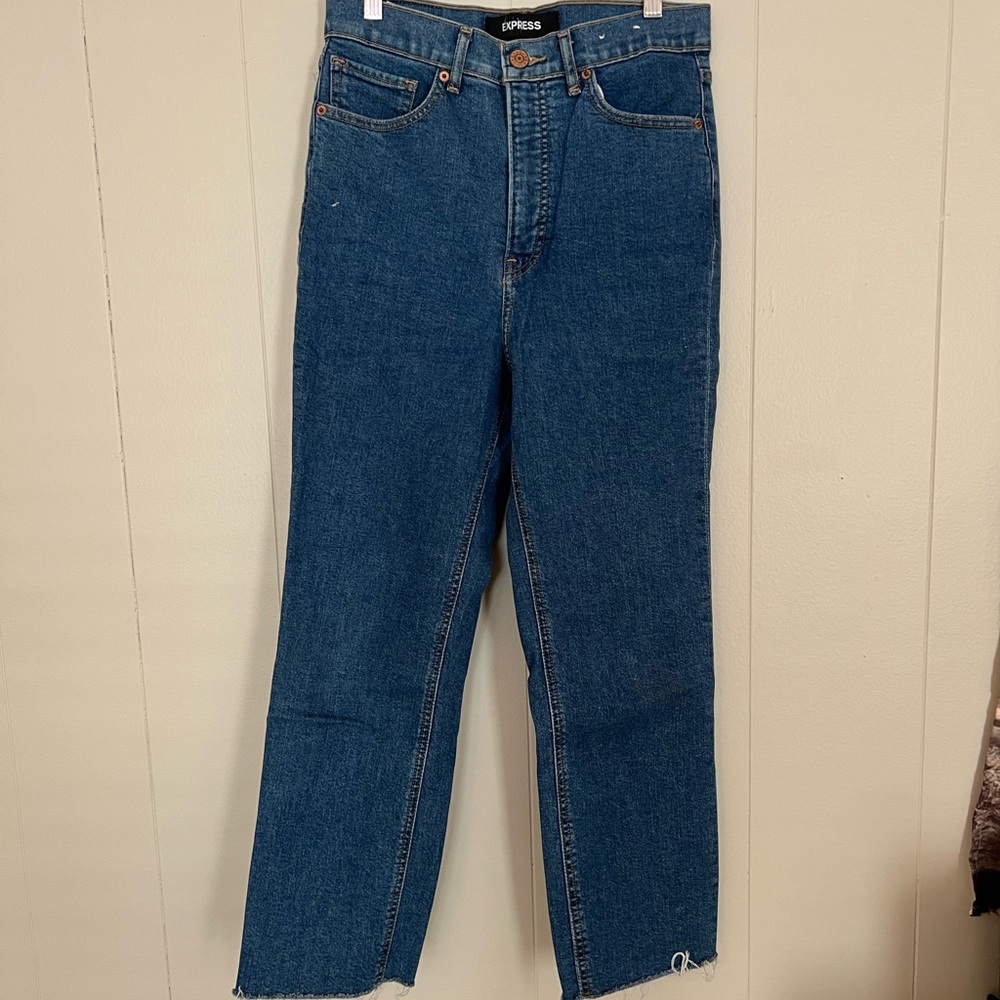Express High Rise Straight Jeans - Picture 5 of 9